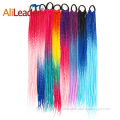 Synthetic Hairpiece Ombre Braid Ponytail With Rubber Bands